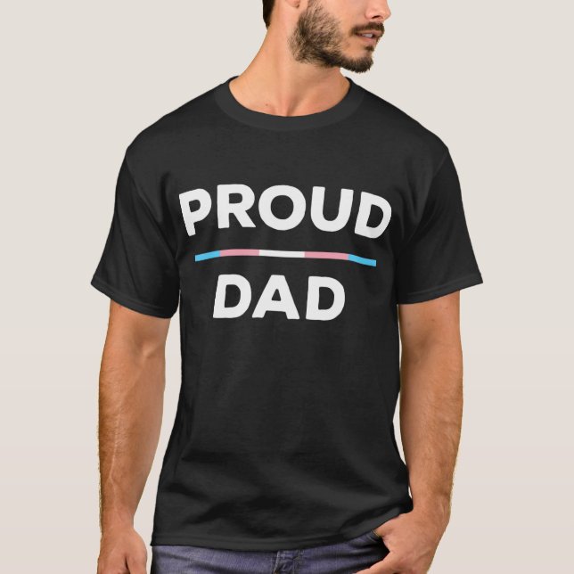 T-shirt Transgenre et LGBTQ pour papa trans fier  (Devant)