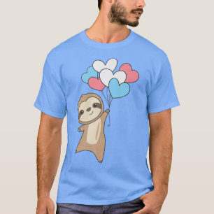 T-shirt Transgenre Flag Pride Lgbtq Balloon Heart Sloth