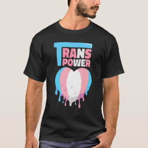 T-shirt Transgenre Fondu Coeur Lgbtq Drapeau Transsexuel T