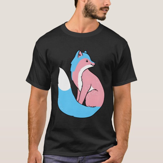 T-shirt Transgenre Fox Pride Trans (Devant)