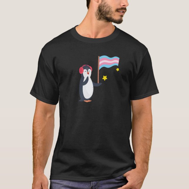 T-shirt Transgenre Penguin transsexual LGBT (Devant)