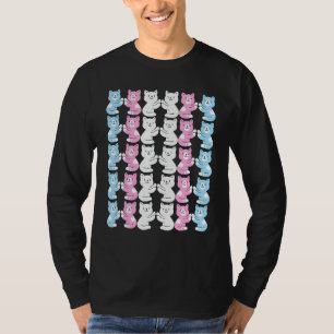 T-shirt Transgenre Pride Chat Drapeau Cute Chats Lgbt Tran