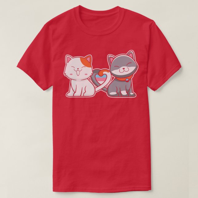T-shirt Transgenre Pride Chat LGBT Trans Drapeau (Design devant)