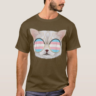 T-shirt Transgenre Pride Chat LGBT Trans Drapeau Mocal Cha