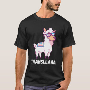 T-shirt Transgenre Rainbow Eyeglass Llama Lgbt Transsexua