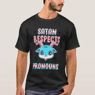 T-shirt Transgenre Satan Respect Pronounounes Pentagram Tr