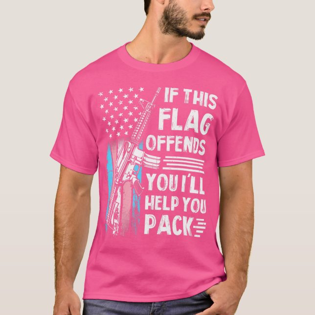 T-shirt Transgenre Si Ce Drapeau Vous Offense Rig De Fusil (Devant)