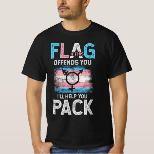 T-shirt Transgenre Si Ce Drapeau Vous Offense Trans Transg