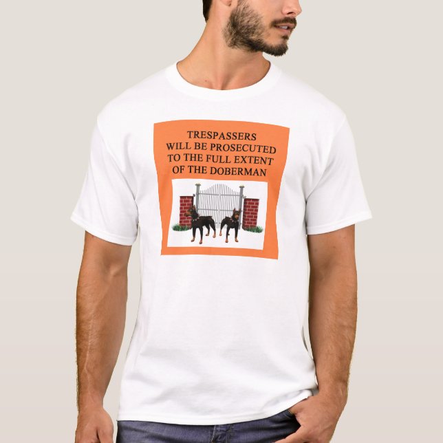 T-shirt transgresseur de dobermann (Devant)