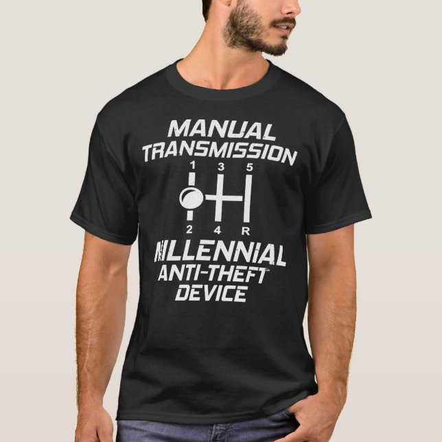 T-shirt Transmission manuelle Appareil Millénaire anti-vol (Devant)