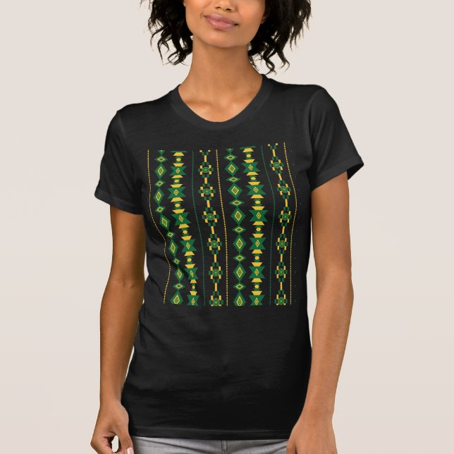 T-shirt Transparence verte et or (Devant)