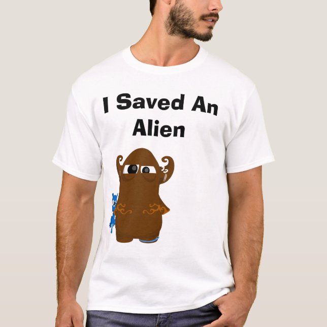 T-shirt transparent, j'ai sauvé un alien (Devant)