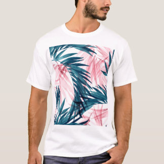 T-shirt Transparent Tropical : Aquarelle Florale Abstraite