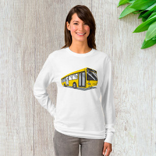 T-shirt Transport en commun de bus urbain jaune gras