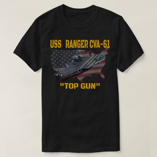 T-shirt Transporteur d'aéronef USS Ranger CVA-61 Jour des  (Design devant)