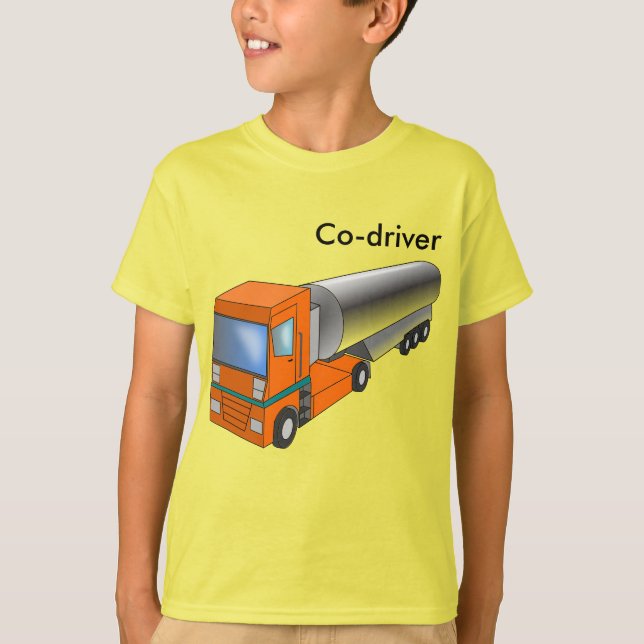 T-shirt Transporteur lourd de camion-citerne à gaz pour en (Devant)