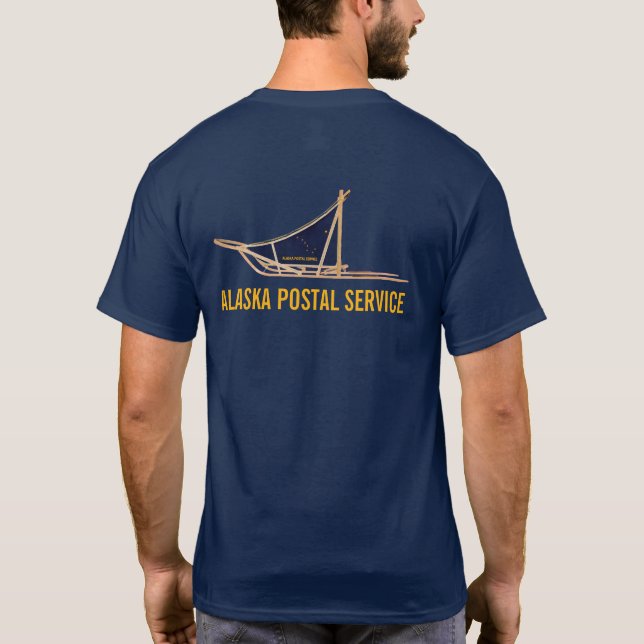 T-shirt Transporteur postal de l'Alaska Dog Sled (Dos)