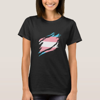 T-shirt Transsexual Flag Half Transgender Vintage Flag Tra