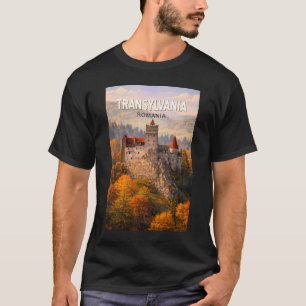 T-shirt Transylvanie Illustration Voyage Art Rétro Roumani