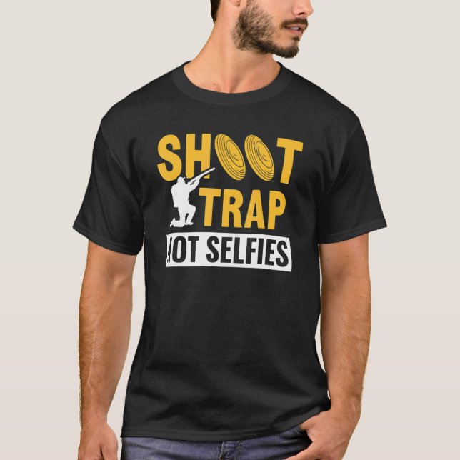 T-shirt Trap de tir non selfies Clay Cible Tir (Devant)