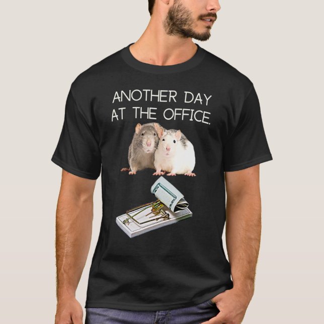 T-shirt Trap Office Humor Rat Money Employee Race Manager  (Devant)