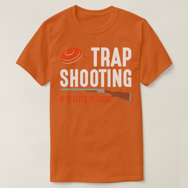 T-shirt Trap Tir Sport Argile Pigeon Rifle Tir (Design devant)