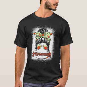 T-shirt Trap Tirage maman Messy Bun Lunettes de cheveux dr