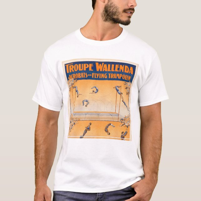 T-shirt Trapeze, acrobates Et Trampoline Volante (Devant)