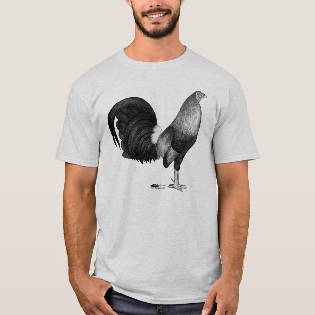 T-shirt Trappe de rouge de coq de combat (Devant)