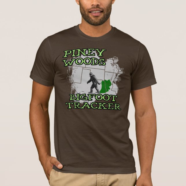 T-shirt Traqueur Piney de Bigfoot en bois (Devant)