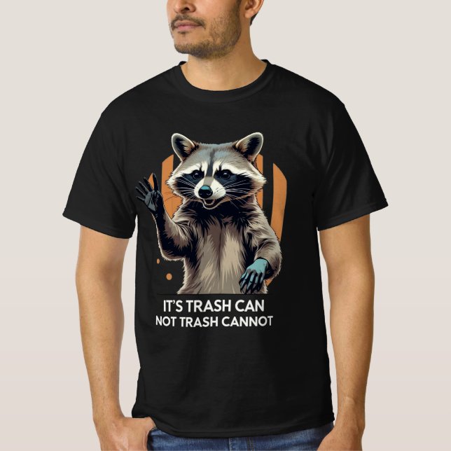 T-shirt Trash ne peut pas détruire - Raccoon Meme (Devant)