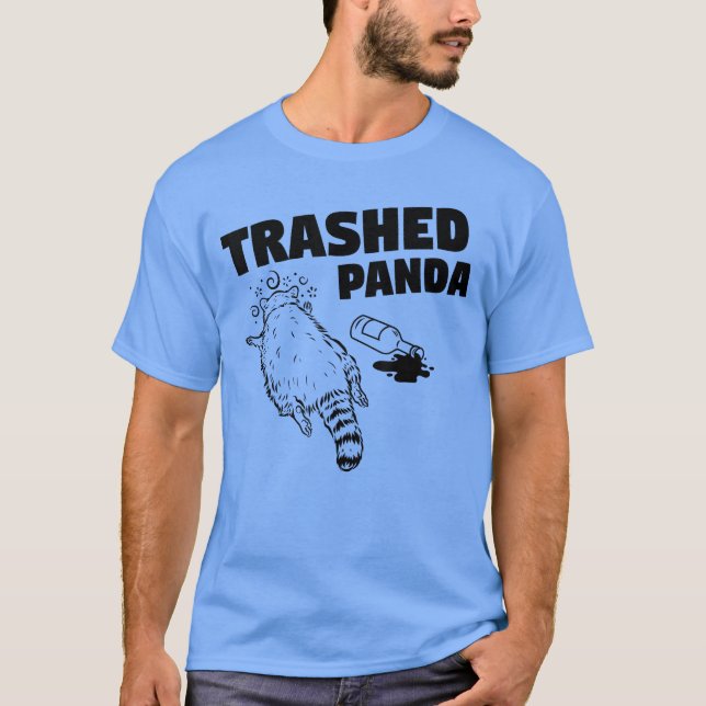 T-shirt Trash Panda Drunk Racoon Funny (Devant)