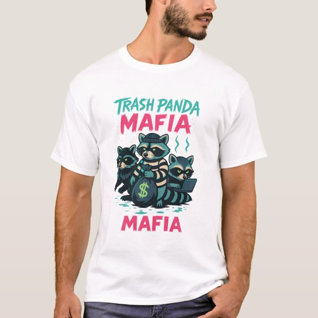 T-shirt "Trash Panda Mafia - Mission : Snackquisition" (Devant)