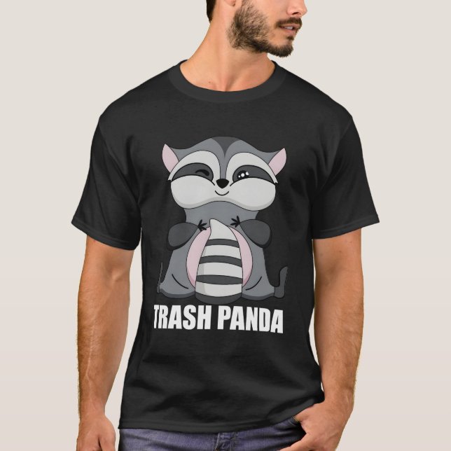 T-shirt Trash Panda Raccoon dit (Devant)
