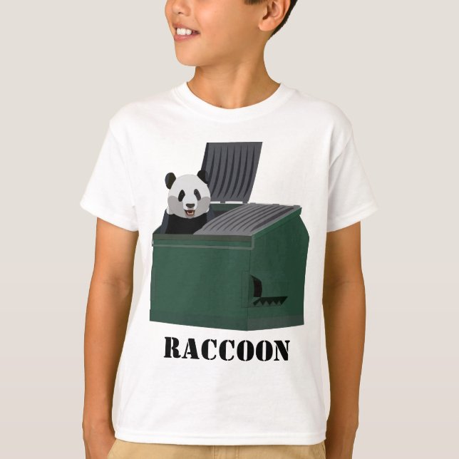 T-shirt Trash Panda shirt that says RACCOON (Devant)