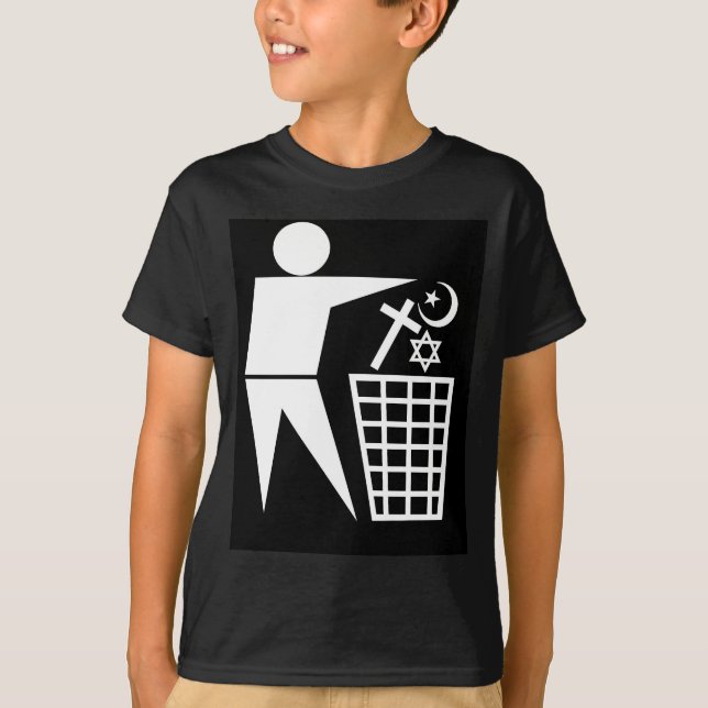 T-shirt Trash_Religion_w-on-b_no-site (Devant)