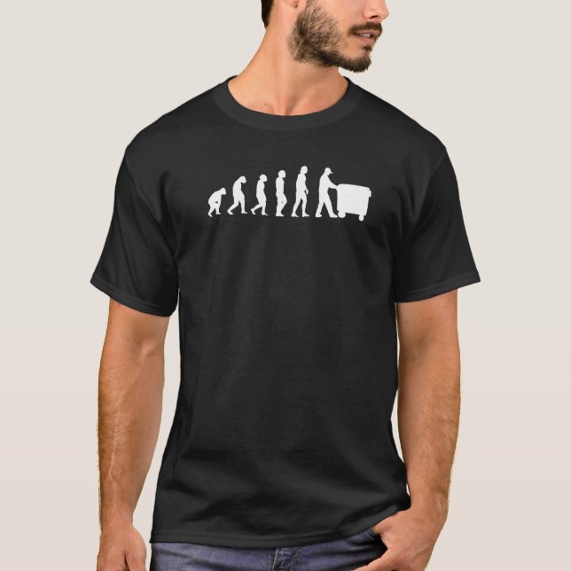 T-shirt Trashman Evolution Garbage Man Premium (Devant)