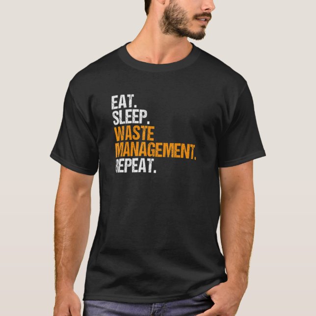 T-shirt Trashman Mange Sleep Gestion des déchets Garbage M (Devant)