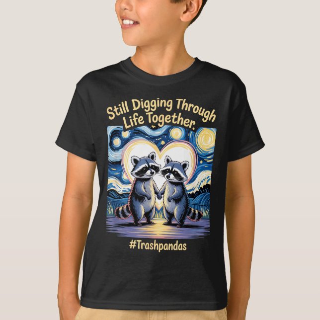 T-shirt Trashpandas Couples Matching Saint-Valentin Annive (Devant)