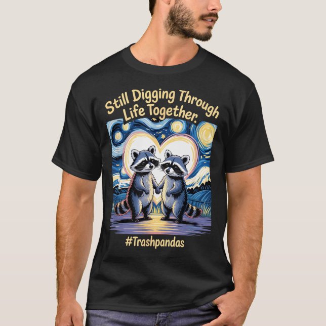 T-shirt Trashpandas Couples Saint-Valentin Annive Correspo (Devant)