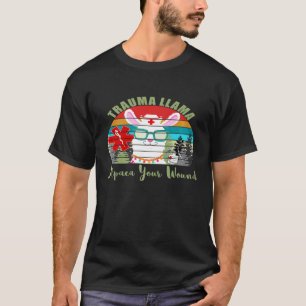 T-shirt Trauma Llama Alpaca Votre blessure Infirmière Drôl