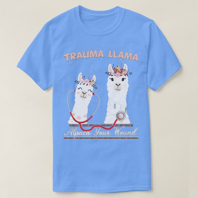 T-shirt Trauma Llama Alpaca Your Wound Llama Alpaca (Design devant)