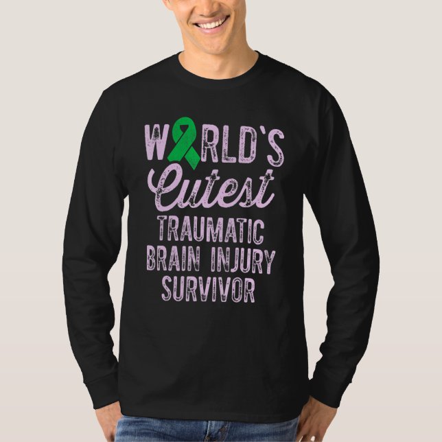 T-shirt Traumatic Brain Injury Survivor Cutest TBI Warrior (Devant)