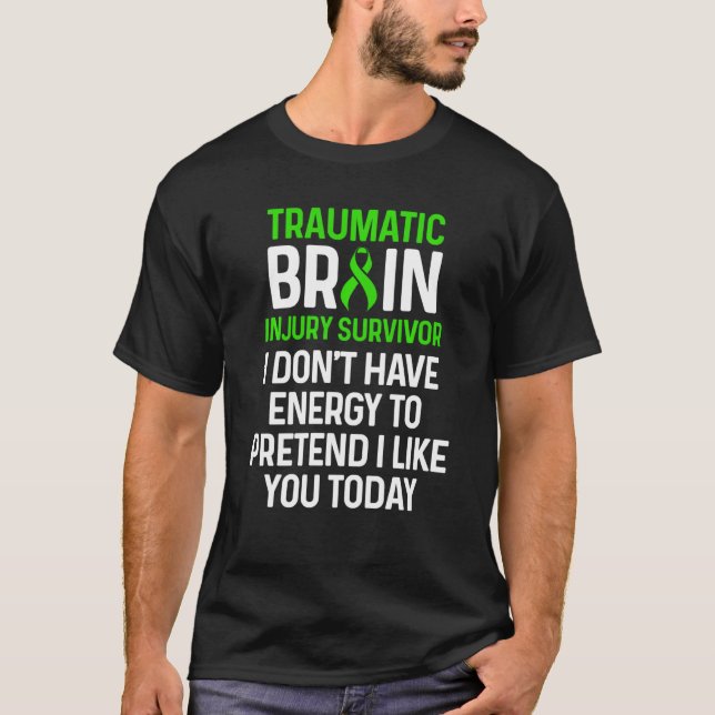 T-shirt Traumatic Brain Injury Survivor Energy Tbi Warrior (Devant)
