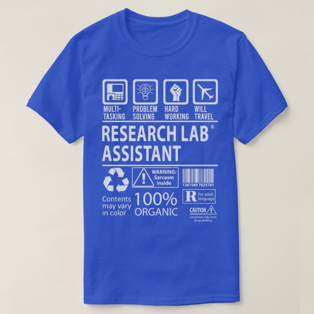 T-shirt Travail certifié MultiTasking de l'Assistant Labor (Design devant)