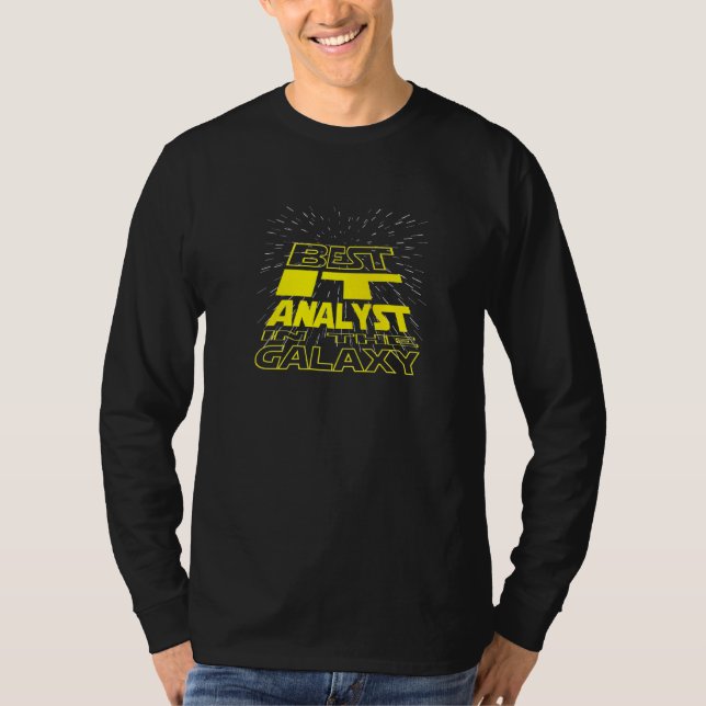 T-shirt Travail Cool Galaxy Analyste informatique (Devant)