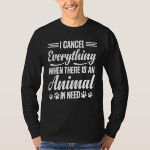T-shirt Travail d'abri Animaux de compagnie Amoureux Logem