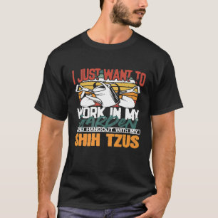 T-shirt Travail Dans Mon Jardin Rencontre Avec Mes Shih Tz