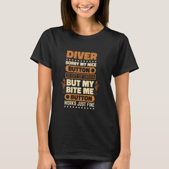 T-shirt Travail de bouton de morsure incroyable Conception (Devant)