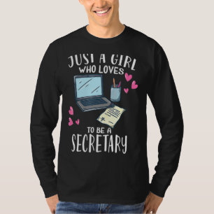 T-shirt Travail De Bureau Juste Une Fille Qui Aime Être Se
